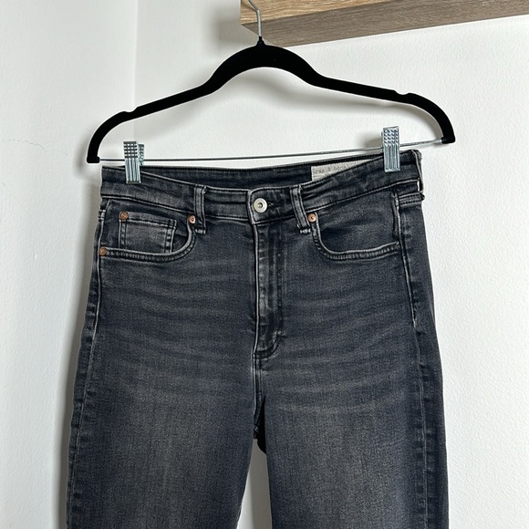 💥 Rag & Bone Nina High Rise Make Cigarette Straight Leg Jeans | Charcoal Black - Picture 2 of 7